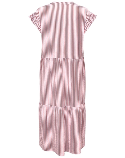 Only - ONLBari Fril Vneck Midi Kjole - Romance Rose